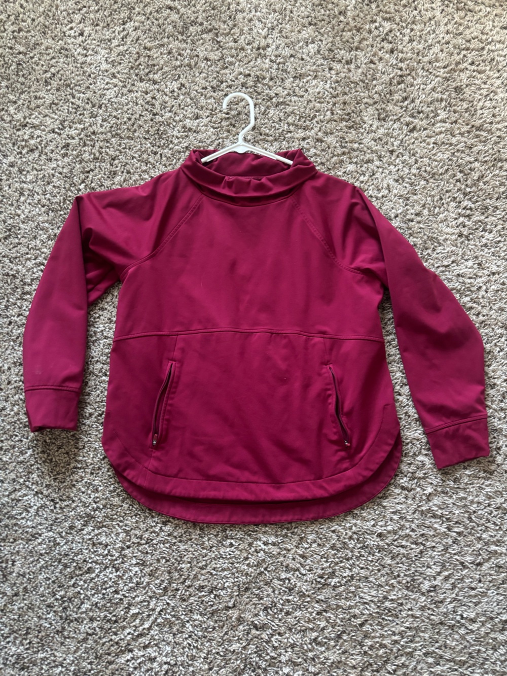 Lou & Grey Deep Berry Bomber Pullover Jacket